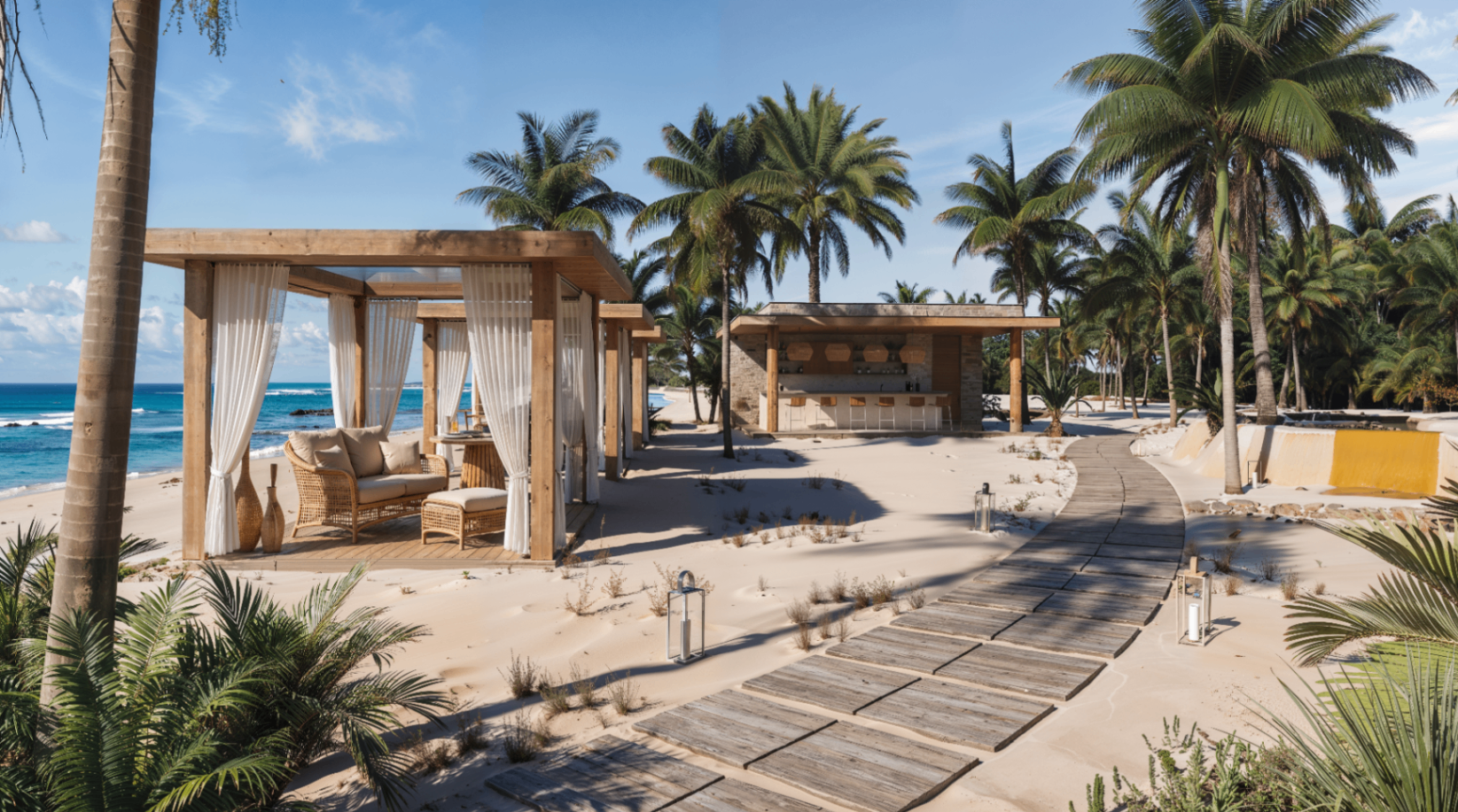 Macau Lodging Resort - Hospitality / Beachfront Lodging photorealistic render 3