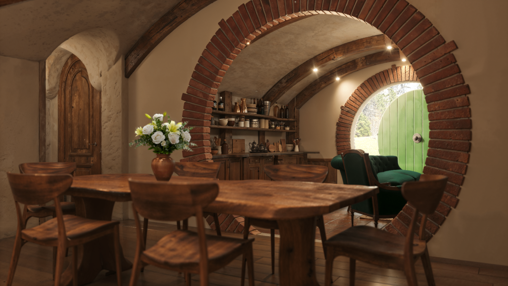 The Faireborough at Shiney Rock - Lodging Retreat - Hospitality / Lodging Retreat photorealistic render 7