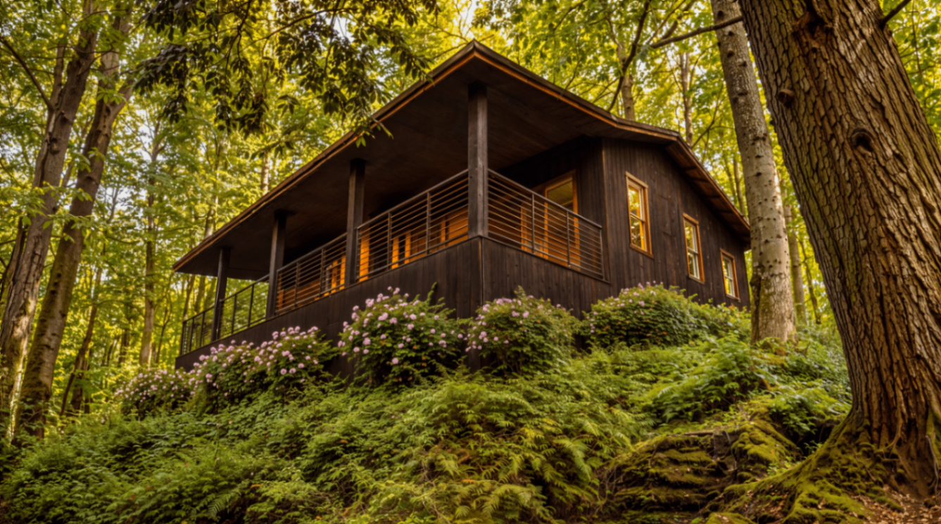 Mirror Creek - Glamping Retreat - Hospitality / Glamping Retreat photorealistic render 2