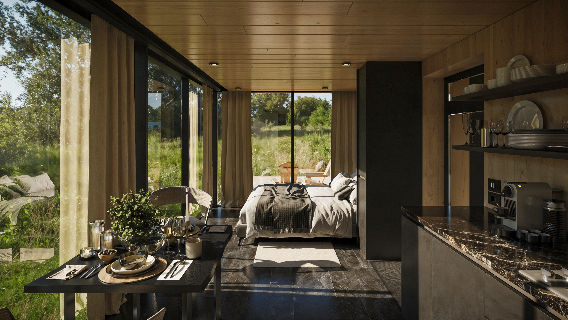 Glasscombe - Lodging Retreat - Hospitality / Luxury Lodging photorealistic render 4
