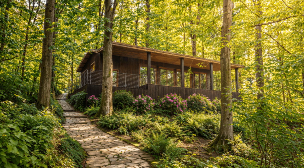 Mirror Creek - Glamping Retreat - Hospitality / Glamping Retreat photorealistic render
