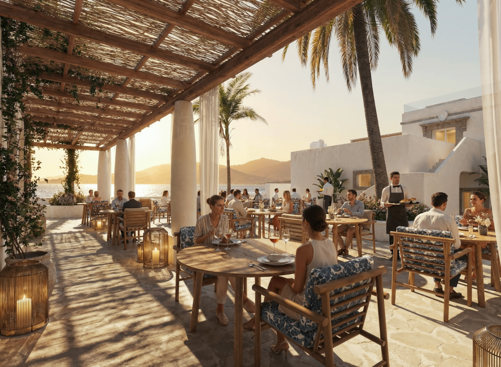 Seaside boutique lodging resort render used to attract Indiegogo backers and pre-booking guests before construction