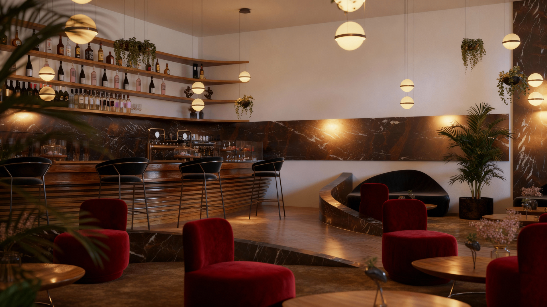 VIP Lounge - San Siro Stadium - Hospitality / Sports Venue photorealistic render