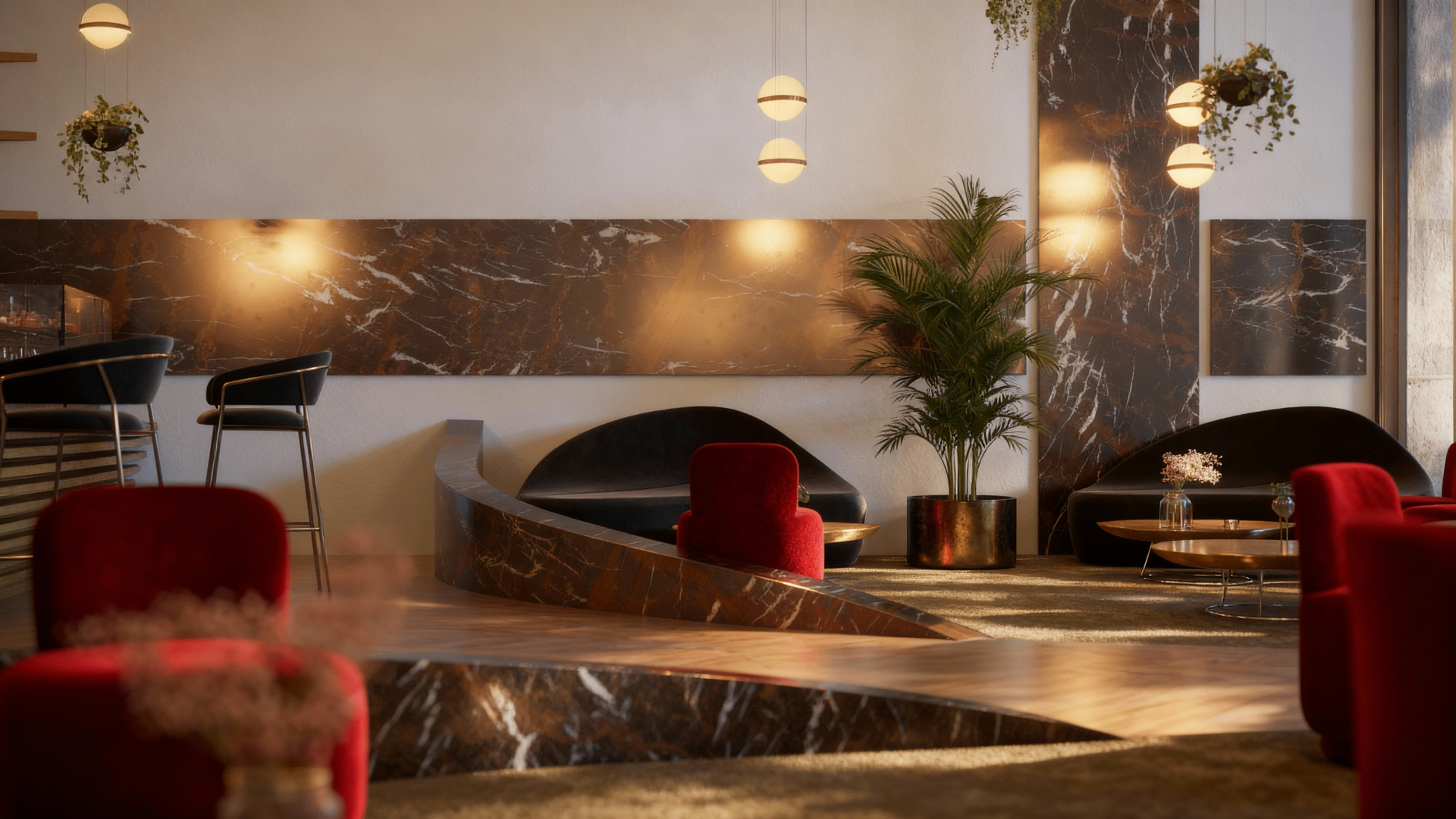 VIP Lounge - San Siro Stadium - Hospitality / Sports Venue photorealistic render 2